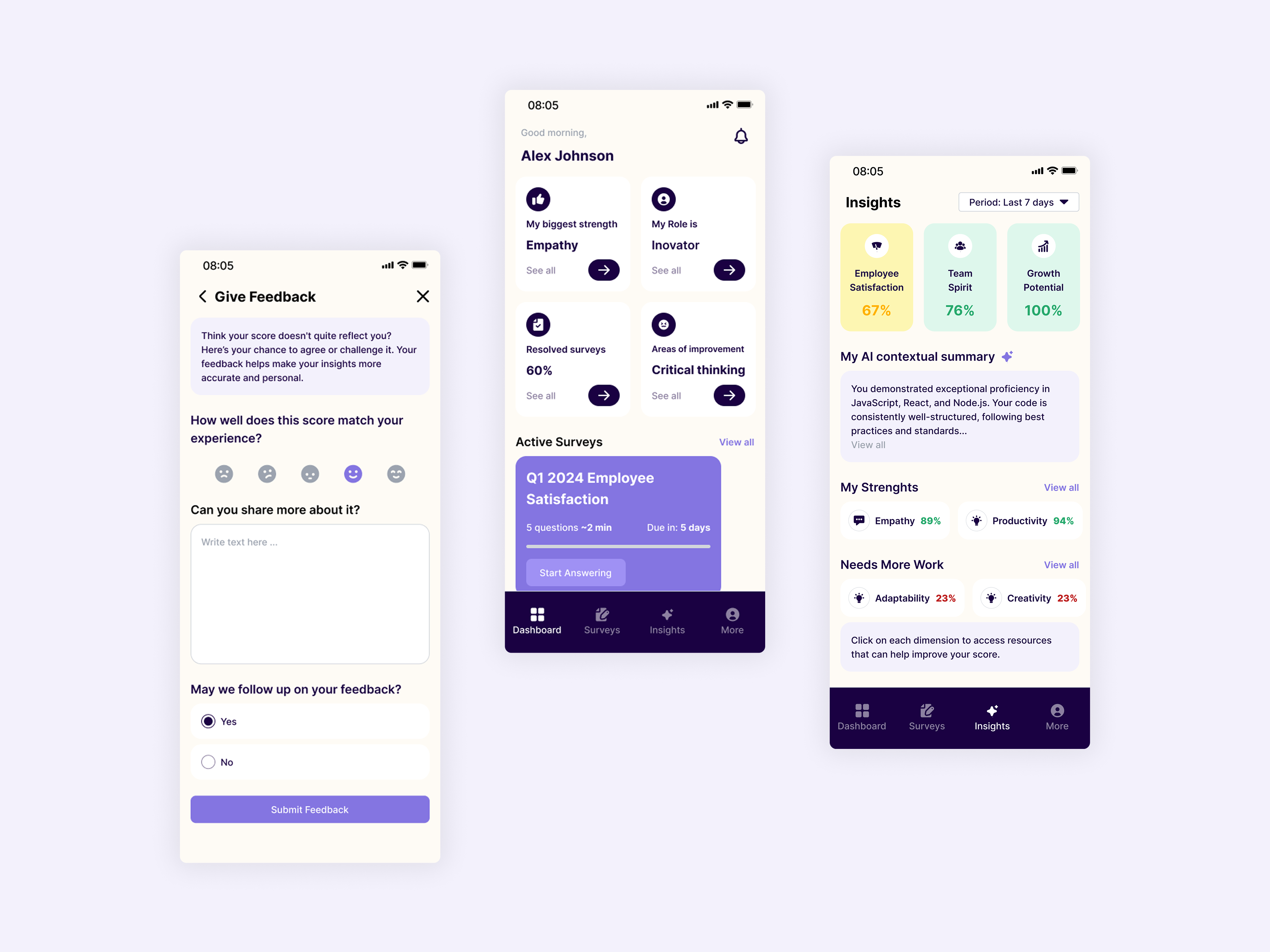 AI employee engagement app